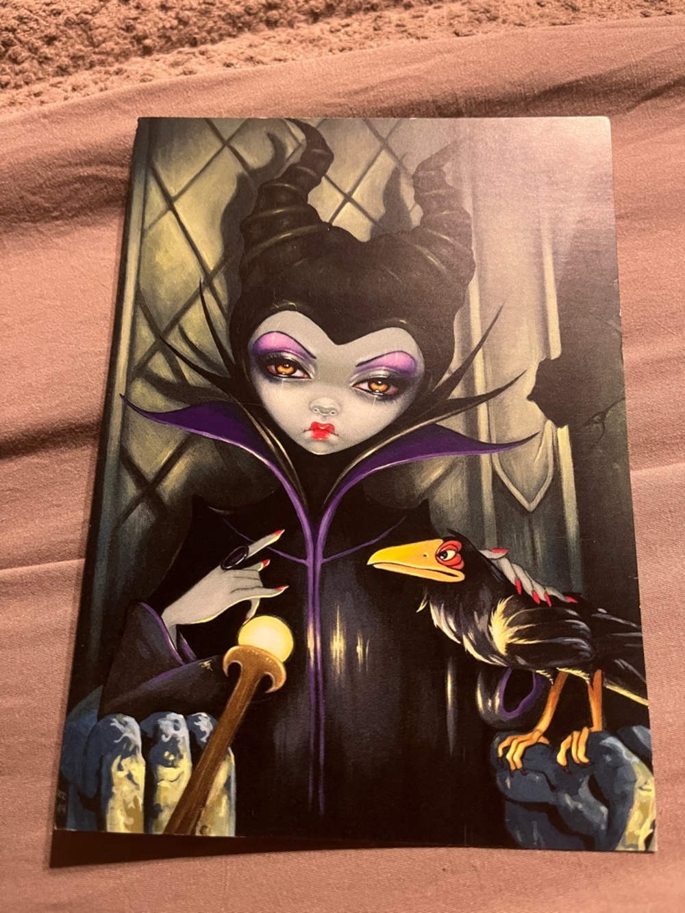 Disney wonder ground gallery postcard maleficent enthroned postcard